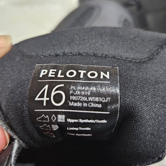 Peloton Mens Cycling Shoes Size 46 Black & Red Synthetic Upper With Adjustable S - Picture 5 of 8